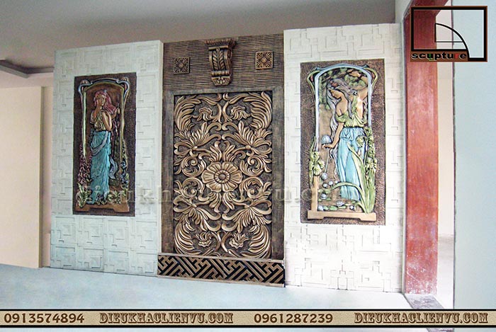 Liên Vũ chuyên chế tác, điêu khắc phù điêu và thi công lắp đặt